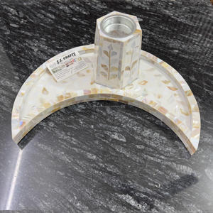 Brûleur Bakhoor arabe incrusté de nacre fait main de qualité supérieure avec ensemble de plateaux Mubkhar cadeau idéal de l'Aïd fabriqué en Inde - Product Image 2