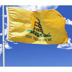 Drapeau américain double face USA TOP FLAGSINC - Drapeau serpent Gadsden - Fabriqué aux États-Unis 3x5 pour l'extérieur (Jaune) - Product Image 4