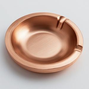 Rustic Antique Brass Cigar Ashtray Handmade Carved Pattern Eco-Friendly Durable Smooth Surface for Traditional Interior Design - Product Image 4