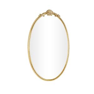 Elegante specchio da parete ovale oro conchiglia cresta Top <span class=keywords><strong>barocco</strong></span> vittoriano cornice decorativa specchio per vanità classico di lusso decorazione per la casa - Product Image 3
