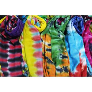 Women's Fashion Lightweight Viscose Tie-Dye Shawl <b>Wrap</b> Colorful Exotic <b>Head</b> Cover for Spring & Fall Sun Protection Veil & Mask - Product Image 4