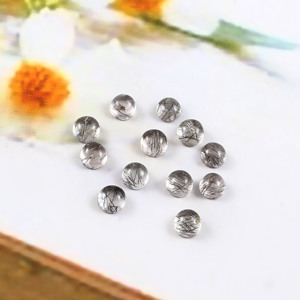 10X10MM AAA Naturel Noir Rutile Quartz Rond Cabochon Dos Plat Semi-Précieux Pierre Précieuse En Vrac Fabrication De Bijoux En Gros Lot - Product Image 3