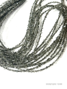 Cuentas de Cuarzo Herkimer de Calidad AAA, Color Gris Oscuro Natural, Recubiertas, Tamaño 2-3 mm - Product Image 5