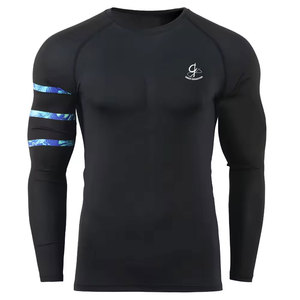 Todos los tamaños hechos por profesionales Precios al por mayor Hombres Rash Guards Color personalizado Manga larga Rash Guard para hombres - Product Image 2