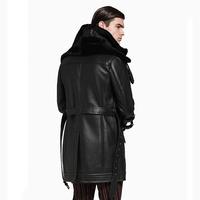 Blouson en cuir d'agneau noir pour homme, personnalisé, de qualité supérieure, faible MOQ, grandes tailles, hiver, style vintage, coupe classique, vente en gros OEM