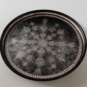 Plaque de chargeur en résine argentée nuageuse réflexion métallique douce tourbillons texturés Design Art déco léger pour la décoration moderne - Product Image 6