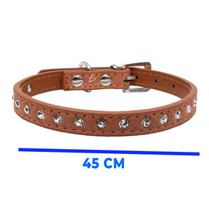 Collare Regolabile con Strass per Animali Domestici di Lusso di Taglia Grande, Guinzaglio Moderno Impermeabile per Cani con Sgancio Rapido, Design Semplice e Morbido per Gatti - Product Image 1