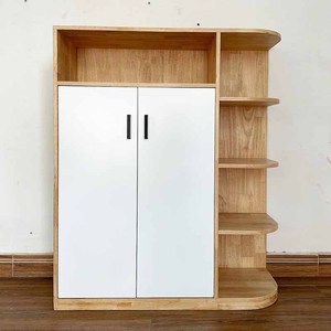 Meuble de salon moderne KG68064, armoire à chaussures en bois naturel avec étagères décoratives intégrées, montage facile, design durable - Product Image 3