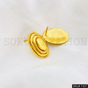 Boucles d'oreilles pour femmes élégantes américaines à la mode en plaqué or Nouvelle arrivée Big Stud SKU7437 Bijoux de personnalité de la mode en laiton - Product Image 3