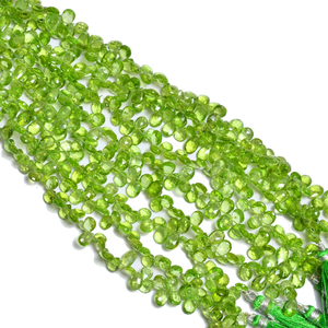 Peridoto AAA+ de 5x7mm-6x8mm, Cuentas Facetadas en Forma de Pera, Peridoto Verde Natural, Piedra Semipreciosa, Cuentas Sueltas para la Fabricación de Joyas - Product Image 5