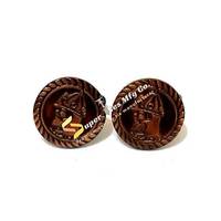 Premium solide bois rouge boutons de manchette personnalisé costume d'affaires chemise accessoire pour hommes mariage smoking pinces à cravate barrettes épingles à cravate
