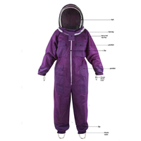 OEM hizmeti Ultra 3 katmanlı arıcılık kıyafeti Polyester örgü yüksek kaliteli fermuar yumuşak kumaş arıcılık kıyafeti