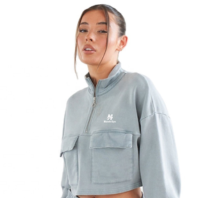 Femmes Street Style Loose zipper washed jacket avec les poches de flop - Product Image 3