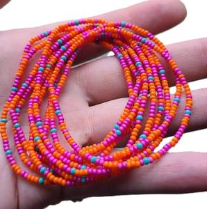 Bracelet de perles de rocaille colorées pour filles bijoux Boho faits à la main Bracelet perlé à la mode avec perles de rocaille avec un design personnalisé - Product Image 5