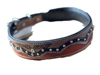 Collar de Perro de Cuero Hecho a Mano, Diseño Sólido y Elegante con Hebilla de Liberación Rápida, Tallado a Mano, Hecho en India, de Lujo para Todas las Temporadas
