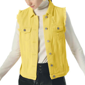 Gilet en jean pour femme de haute qualité, nouvelle mode, tissu respirant, décontracté, tendance, vêtement d'extérieur, gilet en jean pour femme - Product Image 6