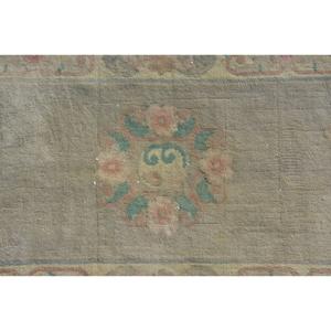 Vintage Turkish <b>Rug</b>, 2.2x10.6 ft <b>Runner</b> <b>Rug</b>, Gray Pink Abstract Wool <b>Rug</b> - Product Image 5