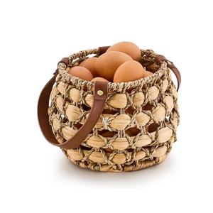 Cesta Ovalada de Mimbre Estilo Rústico con Asa para Recoger Huevos, Cesta de Fibra Natural Hecha a Mano al por Mayor - Product Image 5