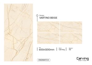 กระเบื้องปูพื้นพอร์ซเลนแกะสลักขนาด600x1200สำหรับบ้านโรงแรมวิลล่าสำนักงานห้างสรรพสินค้างานหนักปูพื้นแบบพรีเมี่ยม - Product Image 5