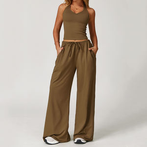 Ensemble de vêtements de yoga 2 pièces Vêtements de sport pour femmes Ensemble de sport Pantalon de yoga taille haute Pantalon de fitness sexy Soutien-gorge de sport - Product Image 4