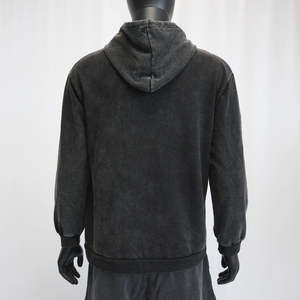 Sweat à capuche surdimensionné unisexe French Terry 100% coton Streetwear Vintage Acid Wash Distressed 400 Gsm Custom Men's Washed Hoodies - Product Image 2