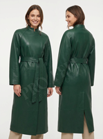 Gaya Busana Grosir Mantel Panjang Berbulu Rubah yang Dapat Dibalik, Berisi Bulu, dengan Sabuk di Pinggang, Kerah Tinggi, Slim Fit, Elegan untuk Musim Dingin, Bahan Sutra.