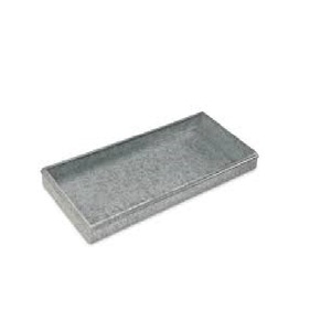Bandeja de servicio de metal galvanizado de alta calidad con mangos de madera Forma rectangular para hoteles y restaurantes Bandeja de servicio de comida - Product Image 6