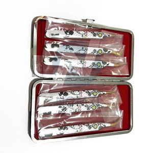 Pince d'extension de cils en acier inoxydable revêtue de papier en fibre de diamant droite à 90 degrés personnalisée de haute qualité en gros - Product Image 3