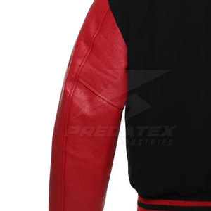 แจ็กเก็ตเลตเตอร์แมนสำหรับผู้ชาย, เสื้อแจ็กเก็ตดีไซน์ใหม่สีพื้นให้ความอบอุ่นในฤดูหนาวปกตั้ง - Product Image 6