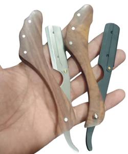 Top qualité 2023 gros manche en acier inoxydable rasoirs de barbier lame unique rasoirs lame en acier inoxydable - Product Image 3