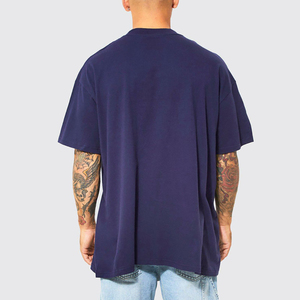 Las mejores camisetas de peso pesado de impresión personalizada para hombres de alta calidad 100% poliéster estilo callejero transpirable de secado rápido ecológico - Product Image 3