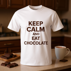 Camiseta promocional Keep Calm and Eat Chocolate - Product Image 3