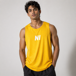 Débardeur surdimensionné pour homme en coton, sans manches, streetwear, pour la gym, respirant, décontracté, été, haute qualité, logo personnalisé Ava - Product Image 1