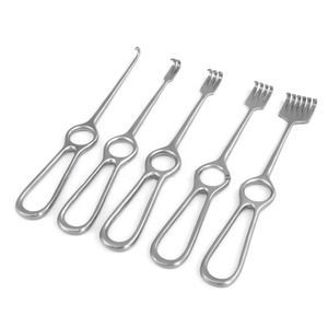 Rétracteurs Volkmann à pointes aiguisées et émoussées, longueur 21,5 cm, largeur 20 mm, hauteur 9 mm, acier inoxydable de haute qualité, rétracteurs de plaies - Product Image 1