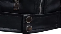 Veste en cuir noir pour homme, style motard, avec des matériaux de haute qualité - Prix de gros, veste en cuir véritable