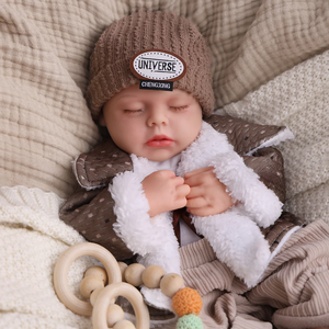 Bébé réaliste en silicone souple Babeside Lucy de 16 pouces, mini bébé <span class=keywords><strong>reborn</strong></span> pour soulager le stress et servir de compagnie - Product Image 1