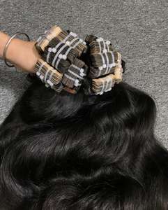 Venta al por mayor Extensiones de cabello vietnamita Tape-In Real Virgin Cabello humano Estilo recto Tinte más oscuro Adecuado - Product Image 3