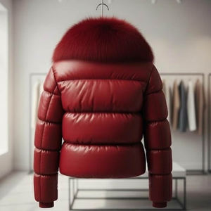 Veste d'hiver respirante en polyester rembourrée de qualité supérieure pour femmes, col en fourrure de renard, vêtements d'extérieur conçus pour la protection contre le froid et la chaleur - Product Image 5