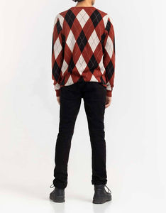 Suéter Argyle para hombre, peso ligero, superventas, tendencia superior, antiarrugas, tasa barata, suéter Argyle transpirable con alta calidad - Product Image 5