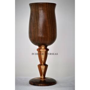 Luxurious Quality Acacia Wooden Made Attractive Look Designer Red Wine And Beer Glass Drinkware <b>Goblets</b> Bar Hotel Accessories - Product Image 1
