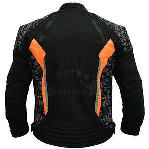 Customized Plus Size Winter Motorcycle <b>Racing</b> <b>Jacket</b> with Stand Collar Front Logo Breathable Genuine Leather Made in Pakistan - Product Image 3