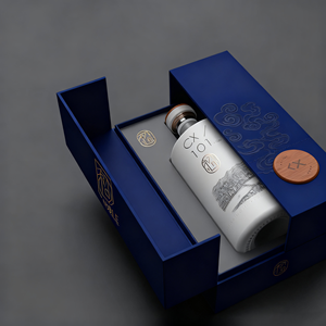 Artisan Rigid Drawer <b>Box</b> With Hot Stamping Logo And <b>Magnetic</b> Closure For Beverage Packaging - Product Image 5