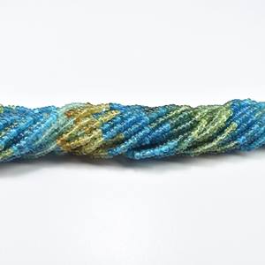 Perles rondes lisses en apatite multicolores 3 mm 16 pouces pour la fabrication de bijoux collier bracelet pierre précieuse - Product Image 3