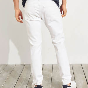 กางเกงยีนส์ขายาวสำหรับผู้ชายทรงตรงเข้ารูปปกติ - Product Image 5