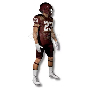 Nouvel uniforme de football américain sur mesure pour hommes, manches courtes, 100% polyester, couleurs et logo personnalisables, origine Pakistan - Product Image 4