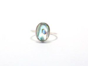 Vente chaude 925 solide en argent Sterling ormeau coquille anneau mignon pierre précieuse naturelle déclaration bijoux pour les mariages usine en gros - Product Image 2