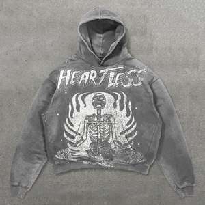 Men's Heavy Weight 100% Organic Cotton Vintage <b>Thermal</b> <b>Hoodie</b> Acid Washed Pullover Embroidered Distressed Fleece Winter - Product Image 6