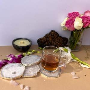 Handcrafted <b>Resin</b> Beverage Coaster Bohemian Style Eco-Friendly Protects <b>Coffee</b> <b>Tables</b> From Heat & Spills Low Cost - Product Image 5