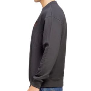 Custom <b>Black</b> Heavyweight Sweatshirt <b>Men</b> Oversized Drop Shoulder Crewneck Pullover Blank Plain Streetwear Wholesale - Product Image 3