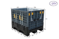 Grande caisse en plastique pliable empilable robuste Conteneur de stockage en vrac Boîte pliable pour un rangement facile